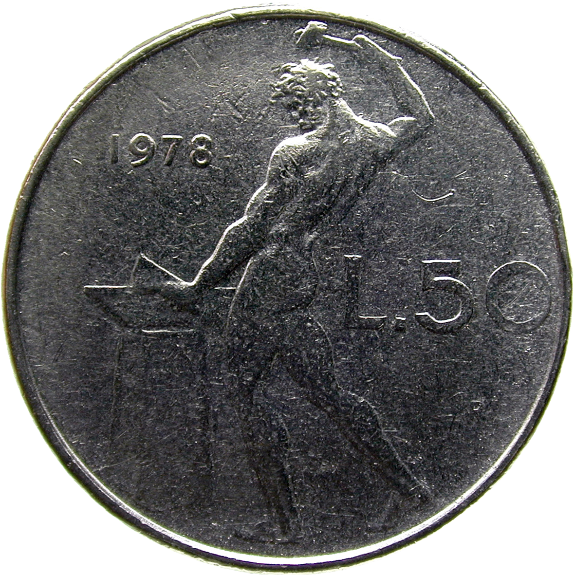Republic of Italy, 50 Lire 1978 (reverse)