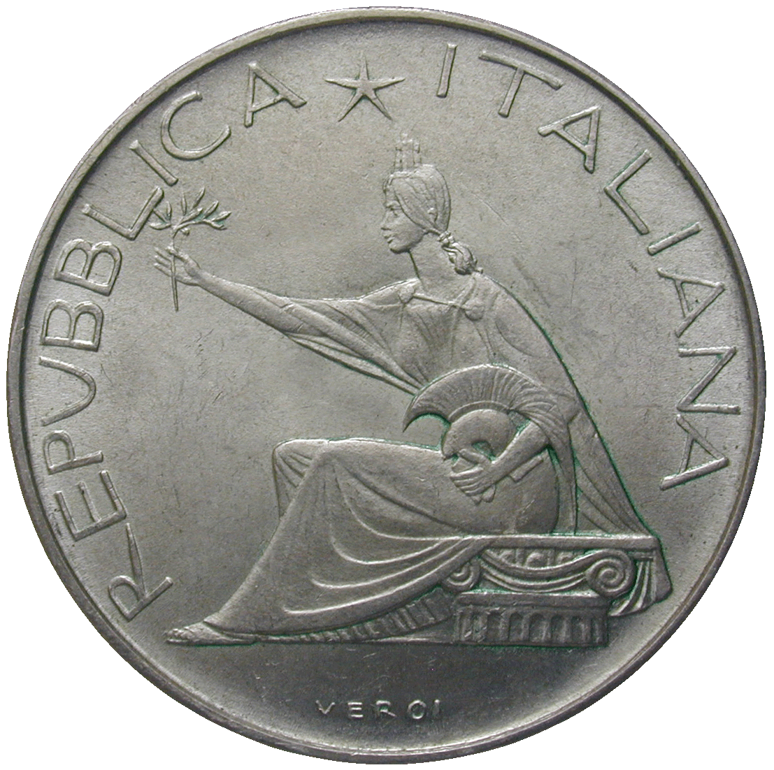 Republic of Italy, 500 Lire 1961 (obverse)
