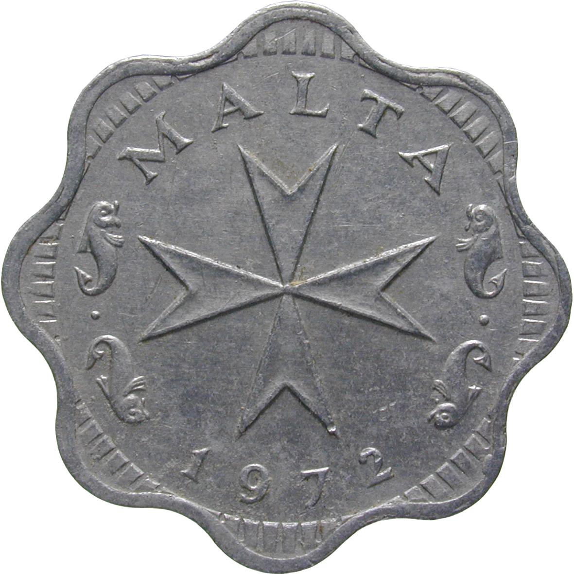 Republic of Malta, 2 Mils 1972 (obverse)