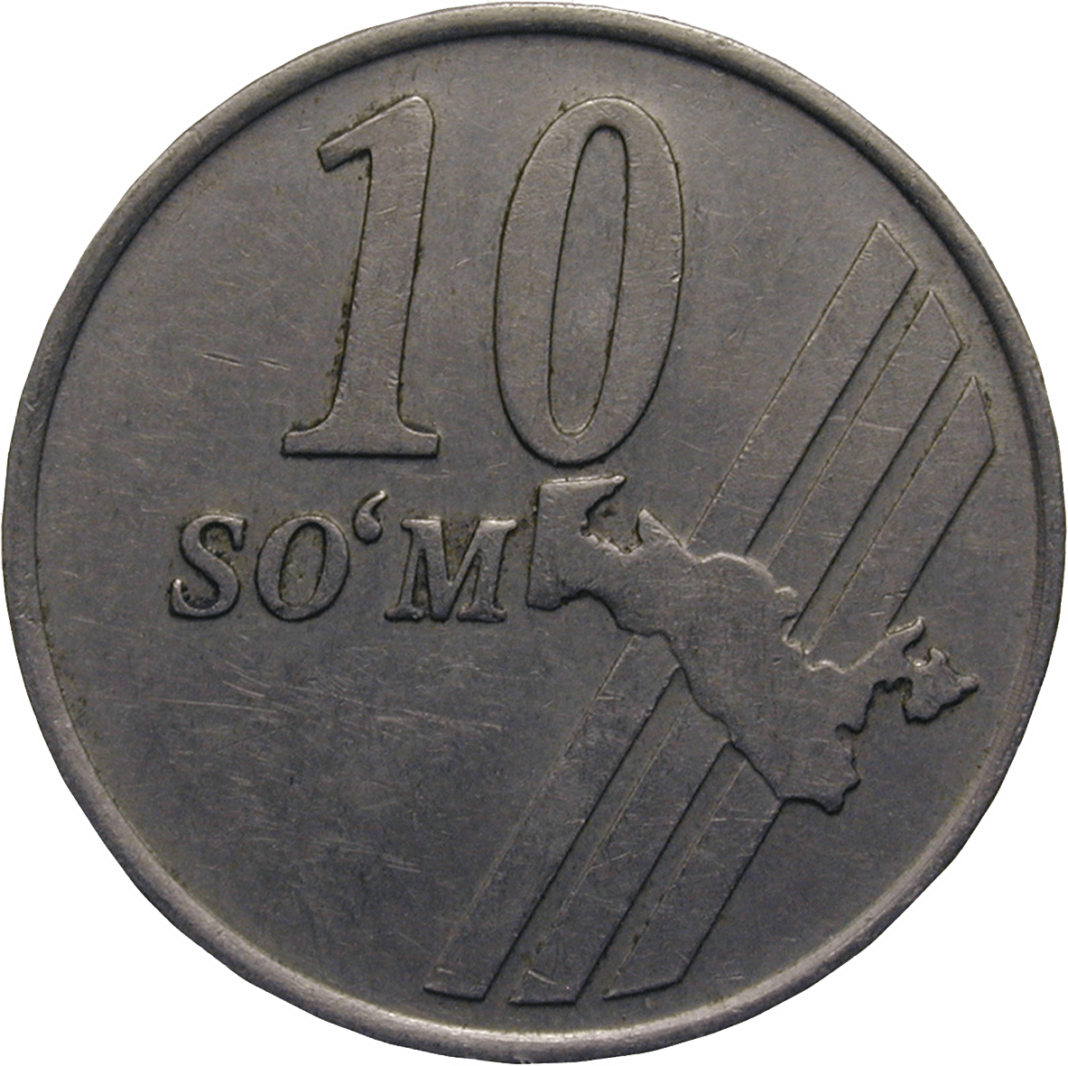 Republic of Uzbekistan, 10 Som 2001 (reverse)