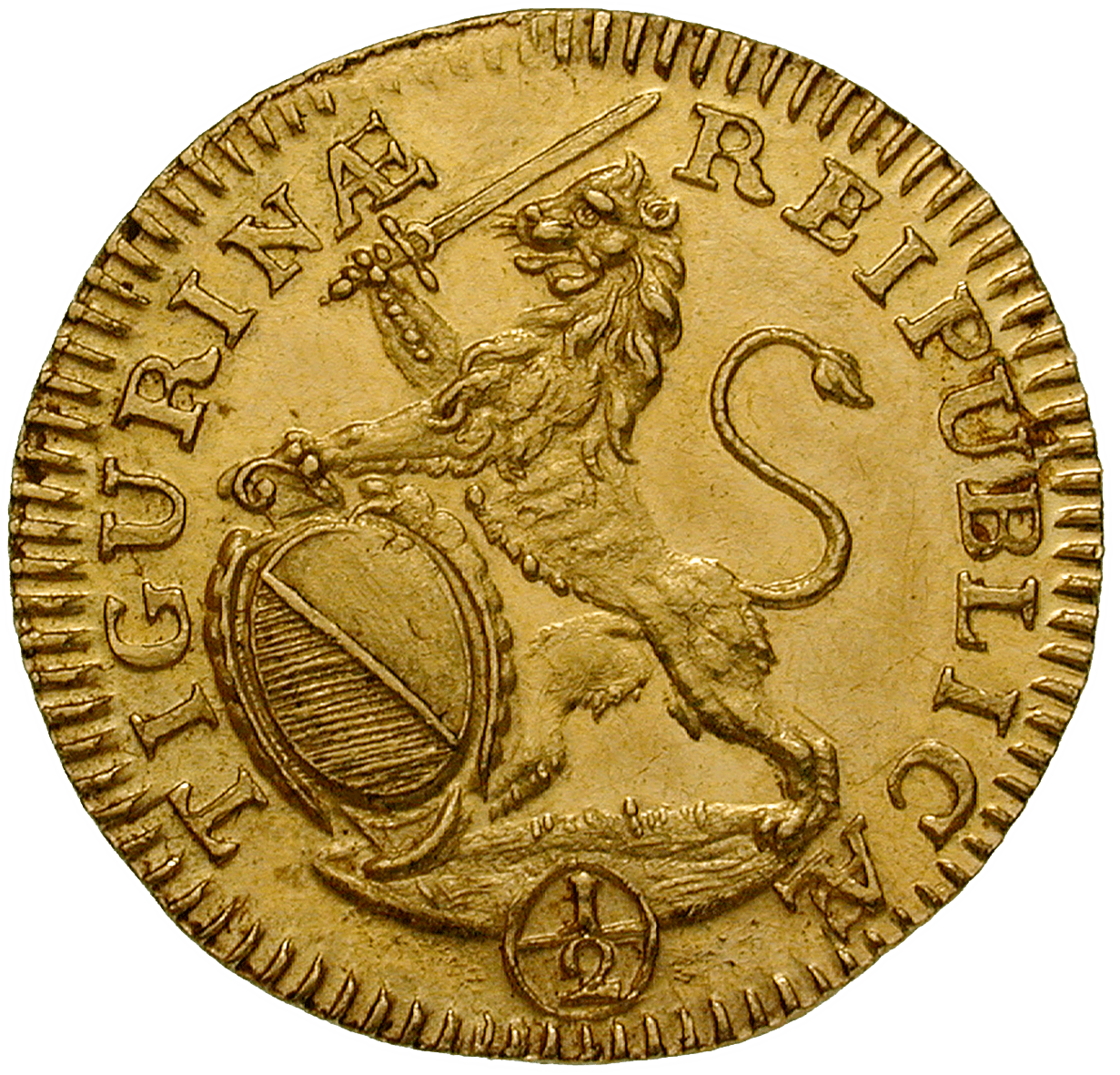 Republic of Zurich, 1/2 Ducat 1716 (obverse)