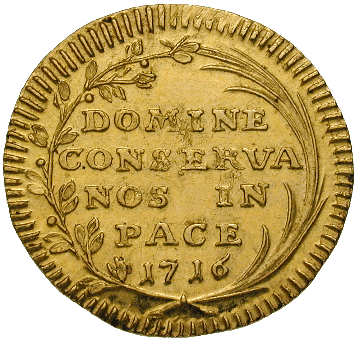 Republic of Zurich, 1/2 Ducat 1716 (reverse)