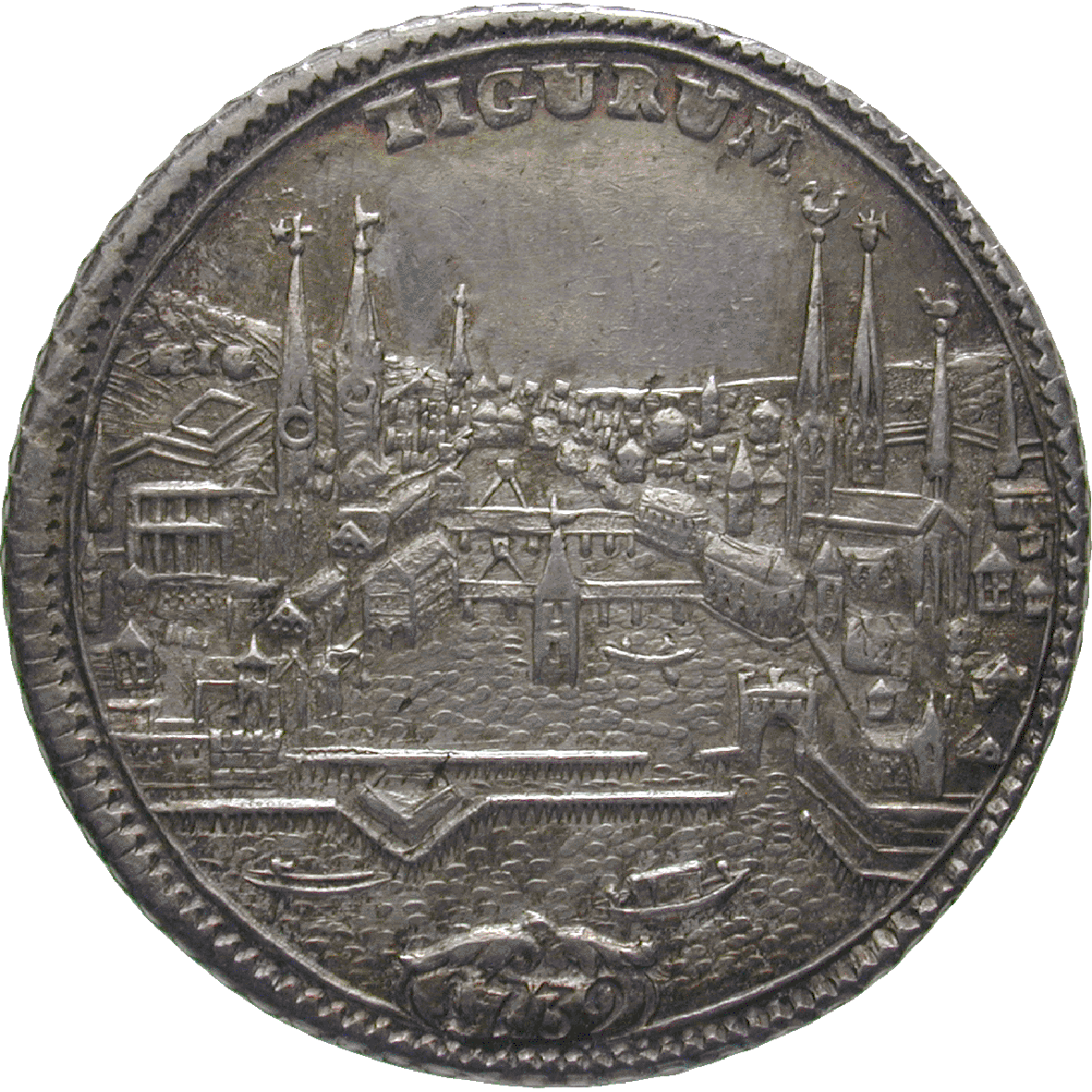 Republic of Zurich, 1/2 Taler 1739 (reverse)