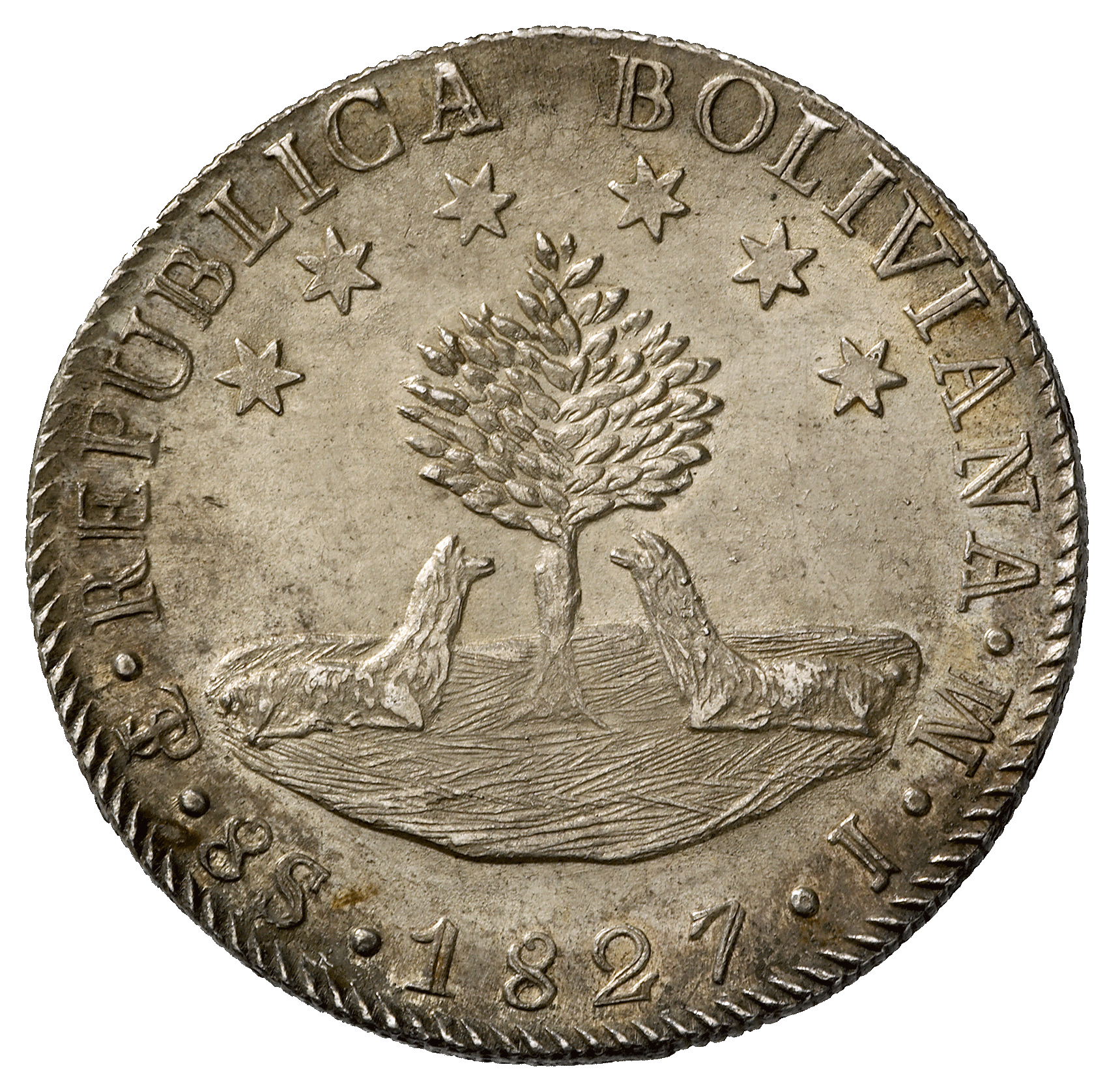 Republik Bolivien, 8 Soles 1827 (reverse)