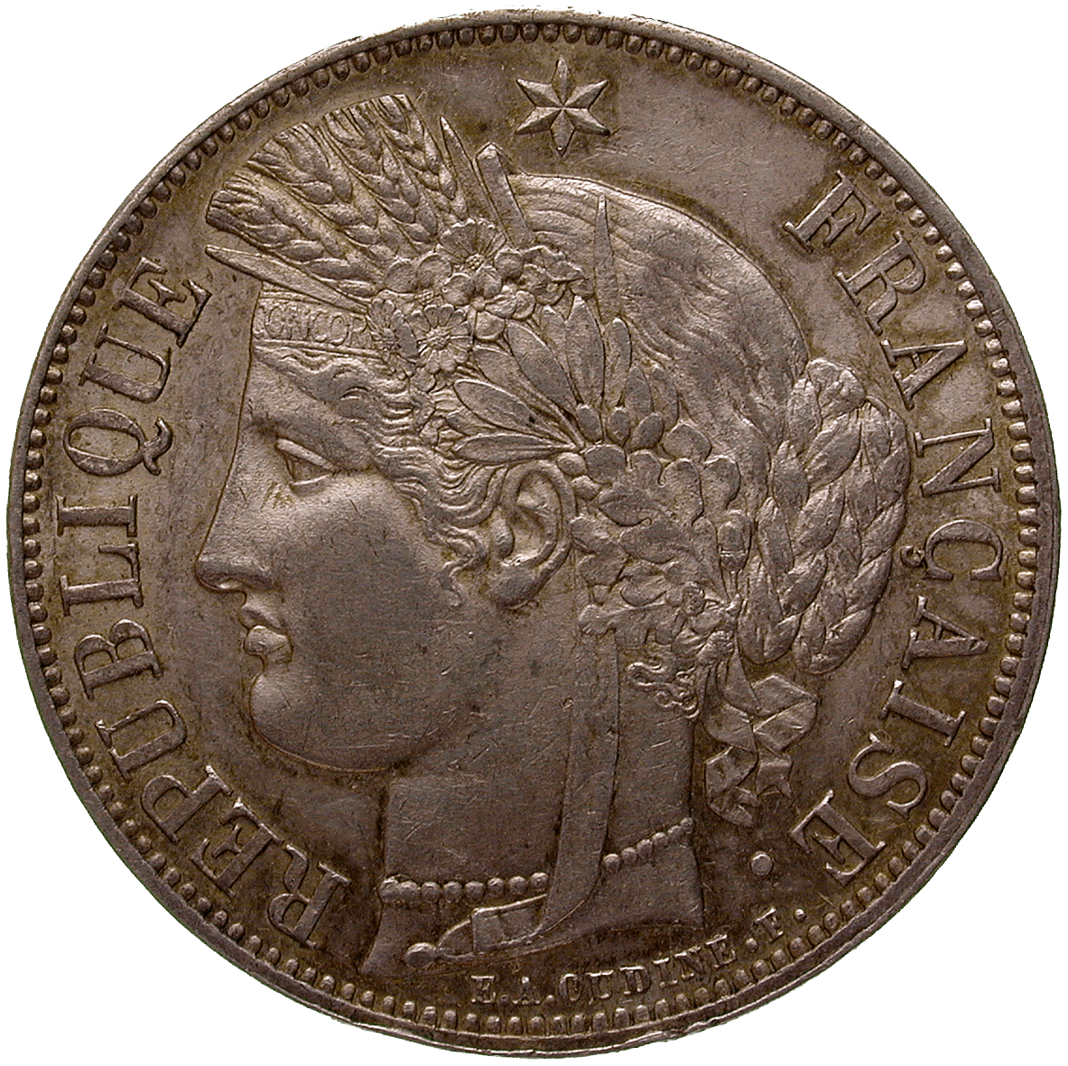 Republik Frankreich, 5 Franc 1850 (obverse)