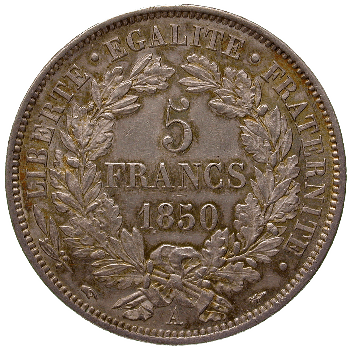 Republik Frankreich, 5 Franc 1850 (reverse)