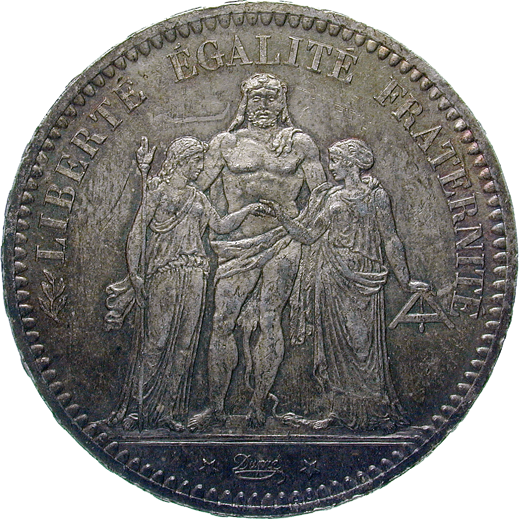 Republik Frankreich, 5 Francs 1873 (obverse)
