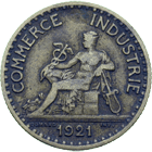 Republik Frankreich, Chambres de Commerce de France, Bon pour 1 Franc 1921 (obverse)