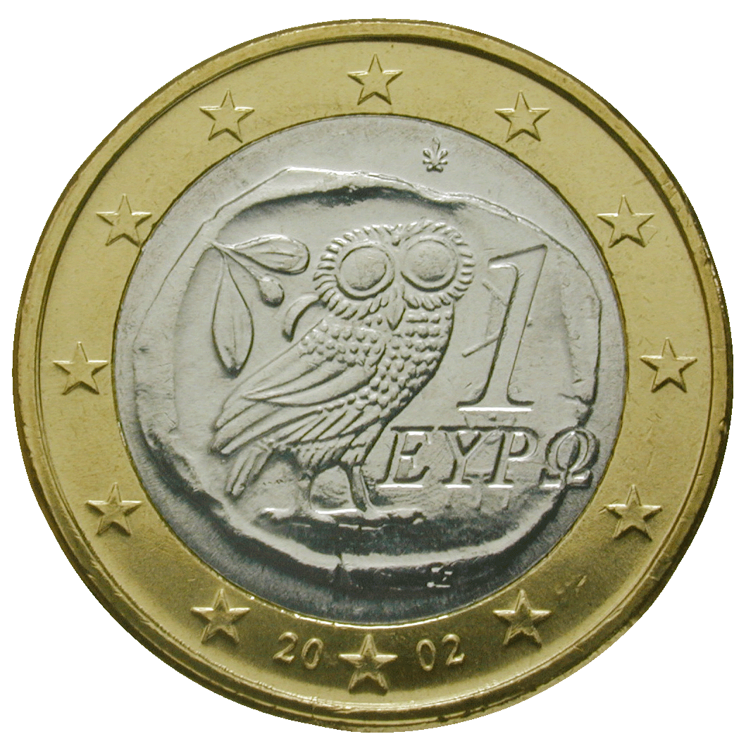 Republik Griechenland, 1 Euro 2002 (obverse)