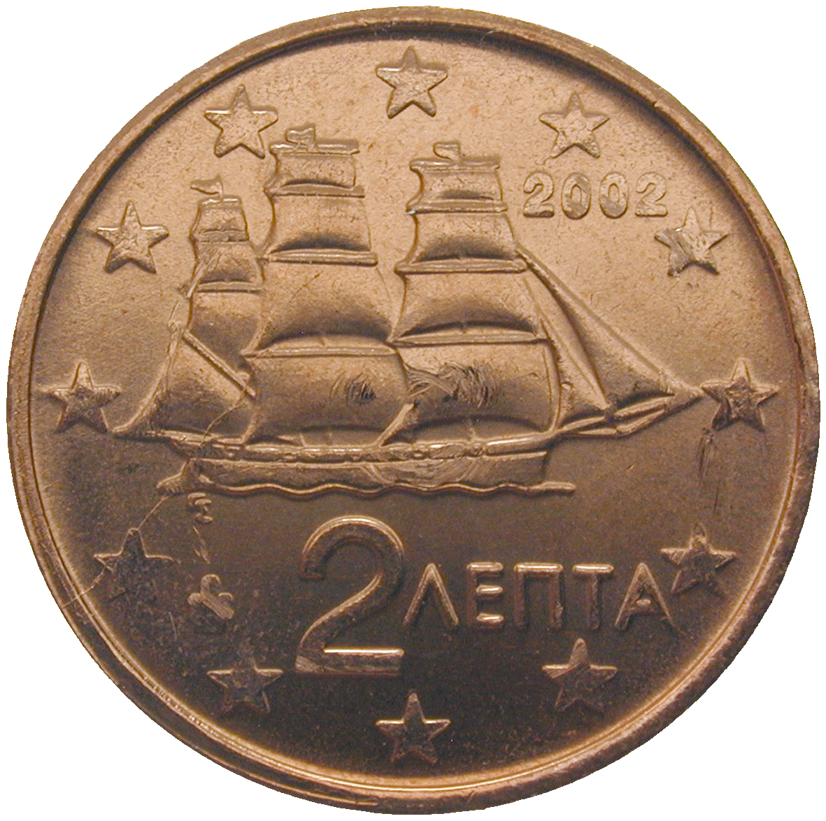 Republik Griechenland, 2 Eurocent 2002 (obverse)