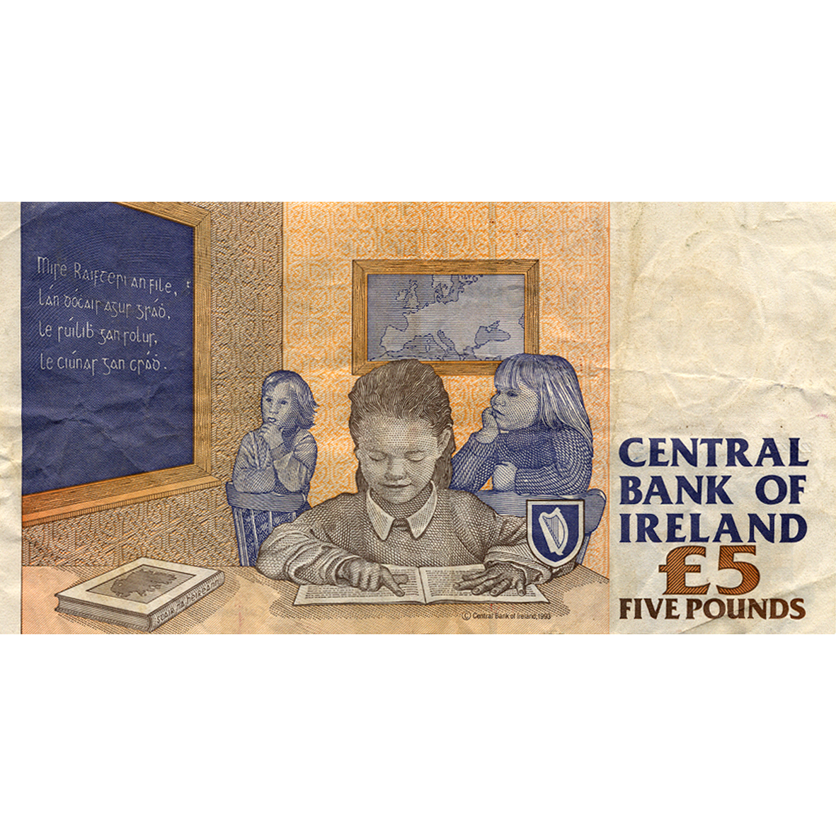 Republik Irland, 5 irische Pfund (reverse)