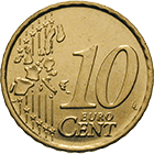 Republik Italien, 10 Eurocent 2002 (obverse)