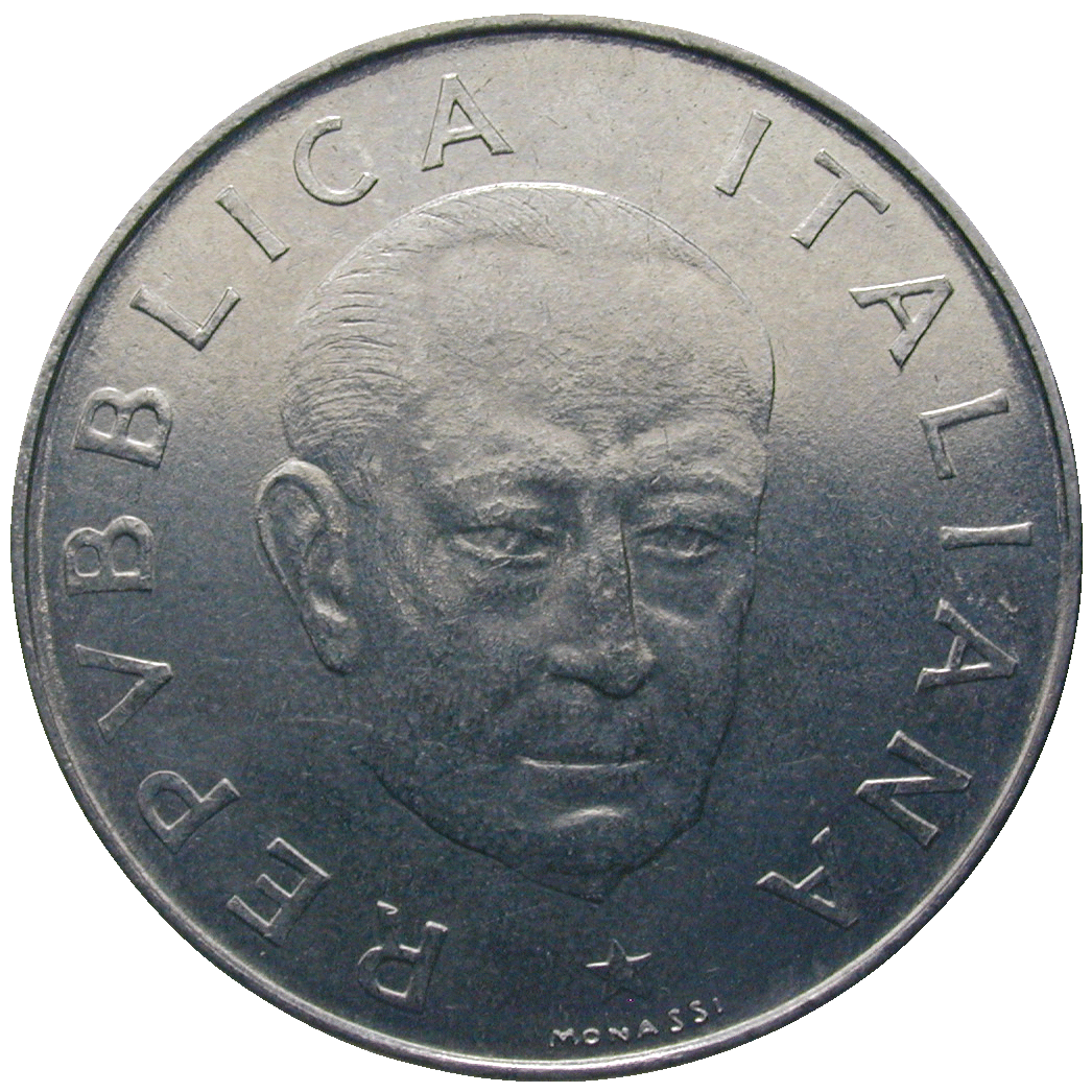 Republik Italien, 100 Lire 1974 (obverse)