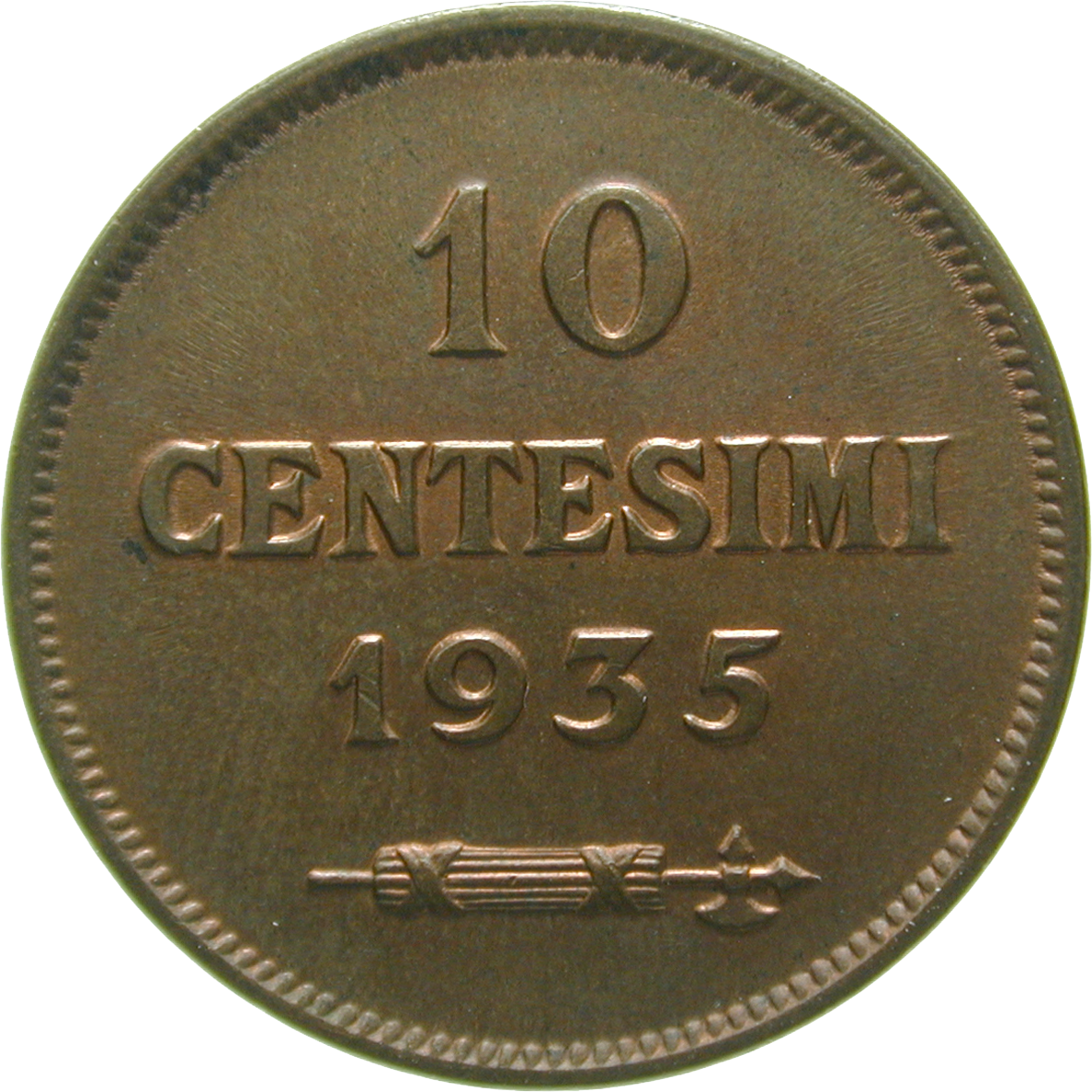 Republik San Marino, 10 Centesimi 1935 (reverse)