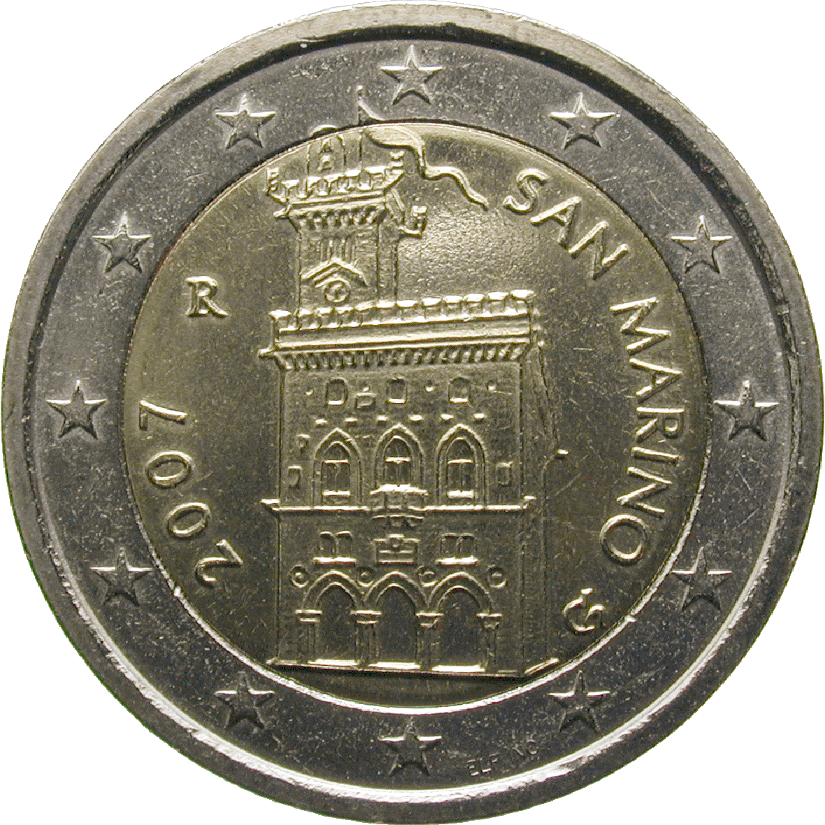 Republik San Marino, 2 Euro 2007 (reverse)