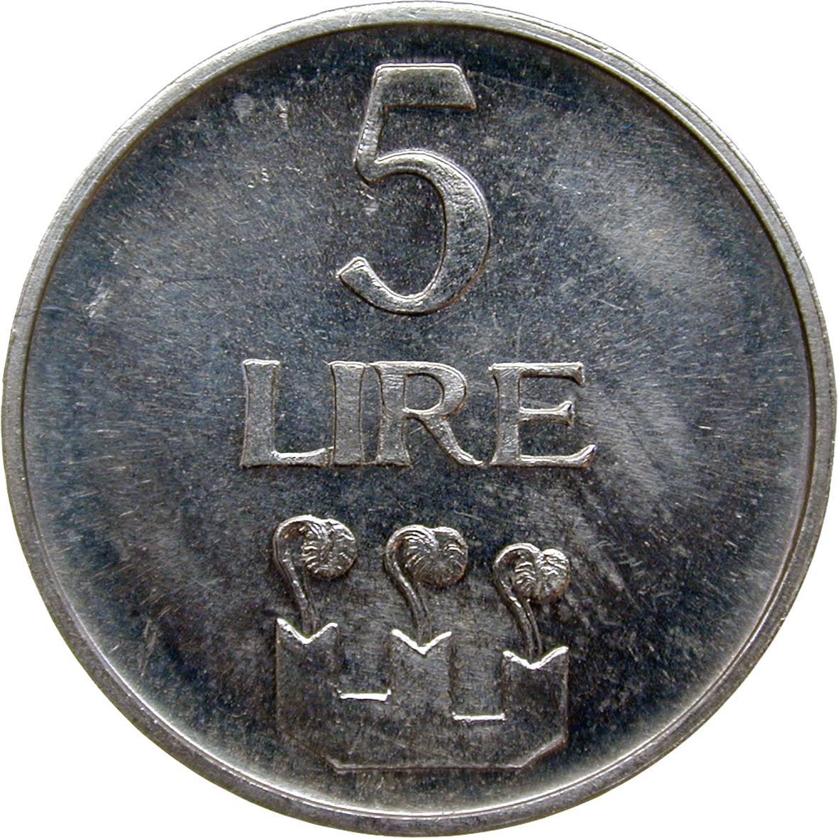 Republik San Marino, 5 Lire 1972 (reverse)