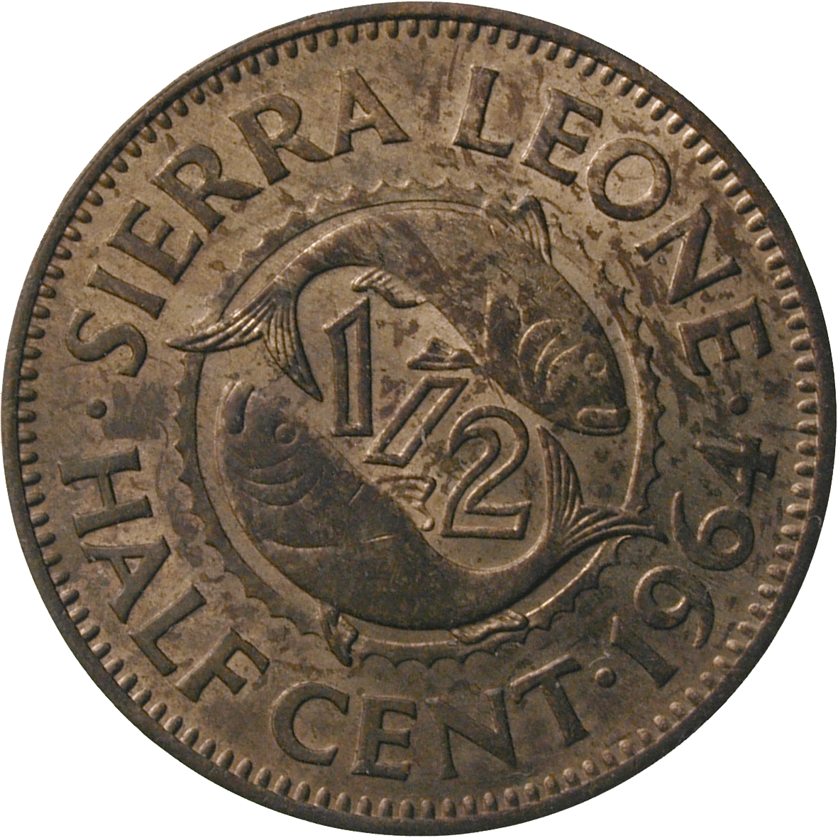 Republik Sierra Leone, Halber Cent 1964 (reverse)