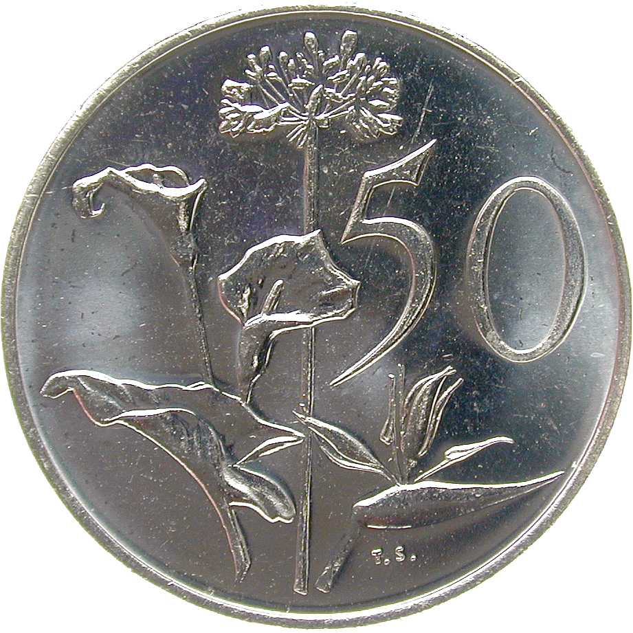 Republik Südafrika, 50 Cent 1980 (reverse)