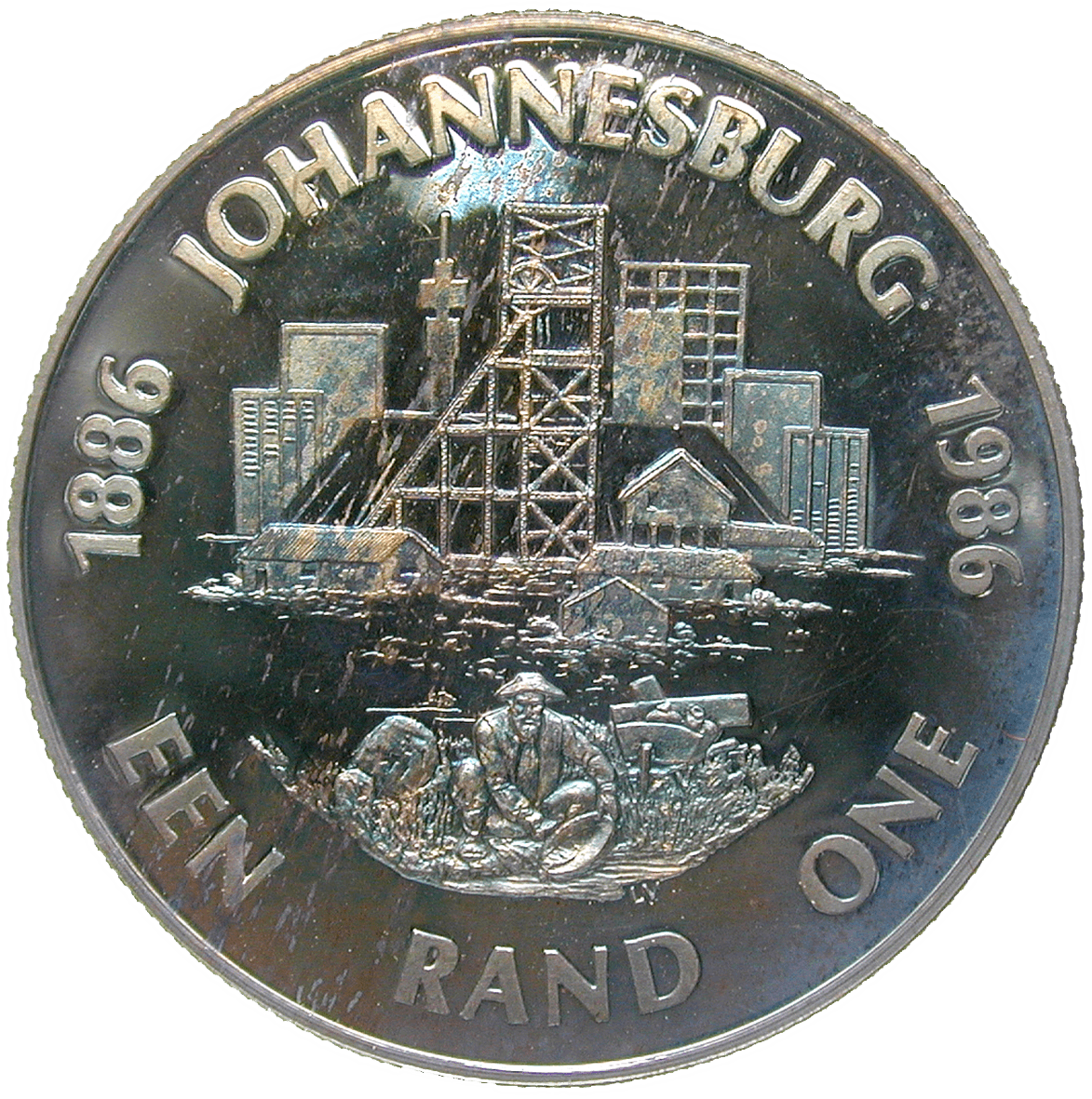 Republik Südafrika, Jubiläumsmedaille 1886-1986 (reverse)