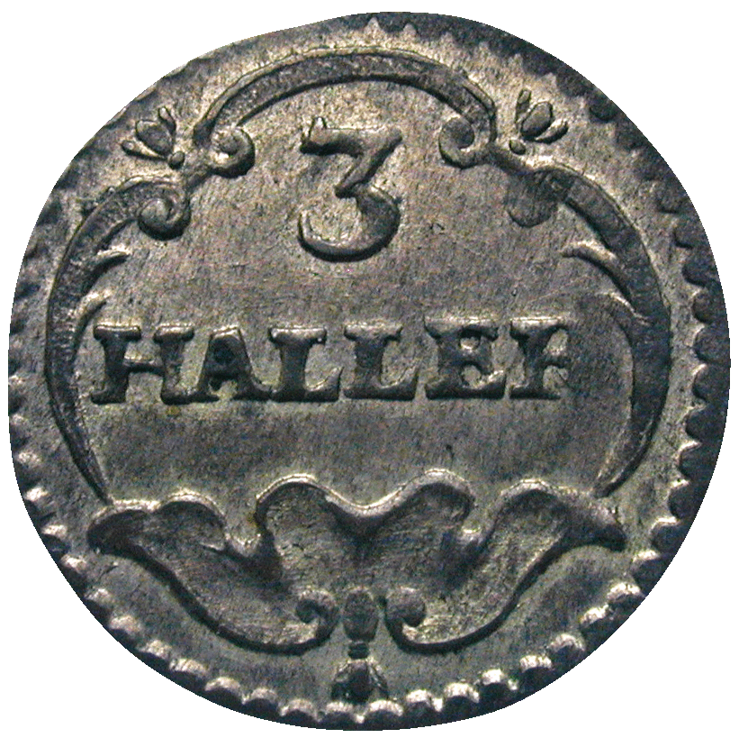 Republik Zürich, 3 Haller, 18. Jh. (reverse)