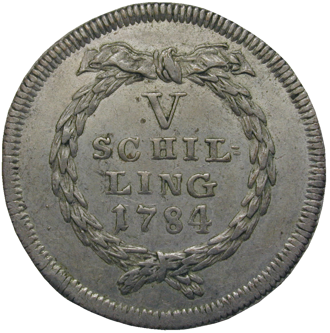 Republik Zürich, 5 Schilling 1784 (reverse)