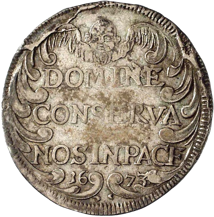 Republik Zürich, Halbtaler 1673 (reverse)