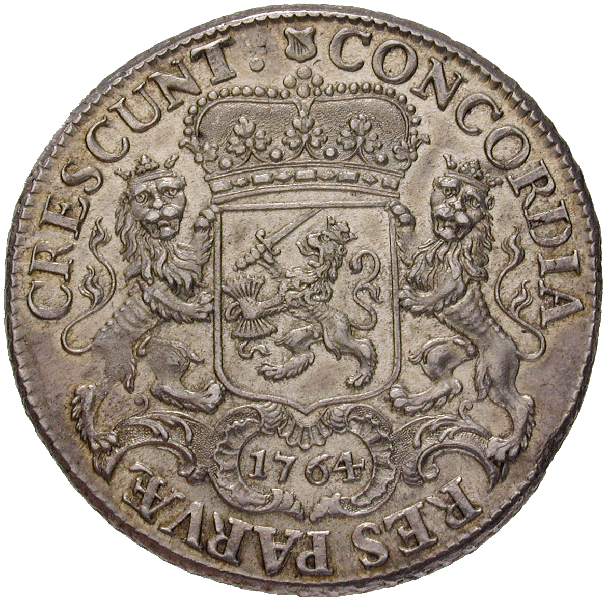 Republik der Vereinigten Niederlande, Provinz Utrecht, Dukaton des Silbernen Reiters 1764 (reverse)