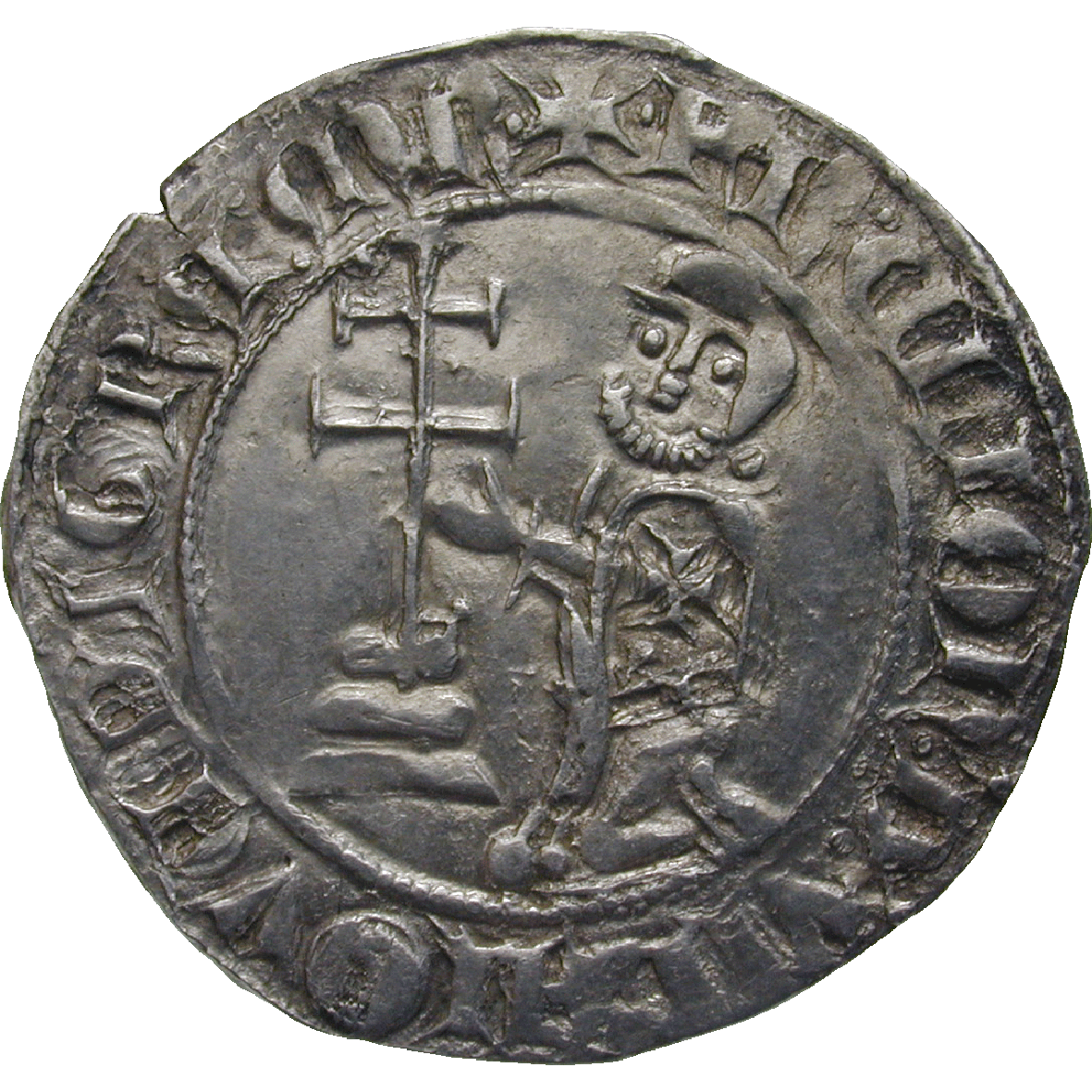 Rhodos unter den Johannitern, Helion de Villeneuve, Gigliato (obverse)