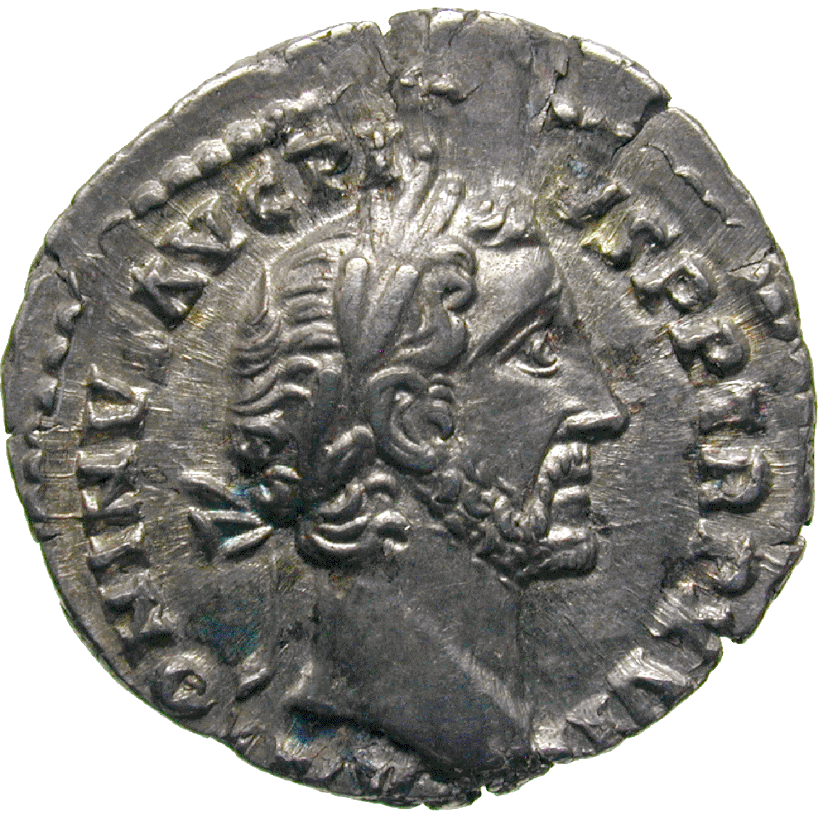 Römische Kaiserzeit, Antoninus Pius, Denar (obverse)