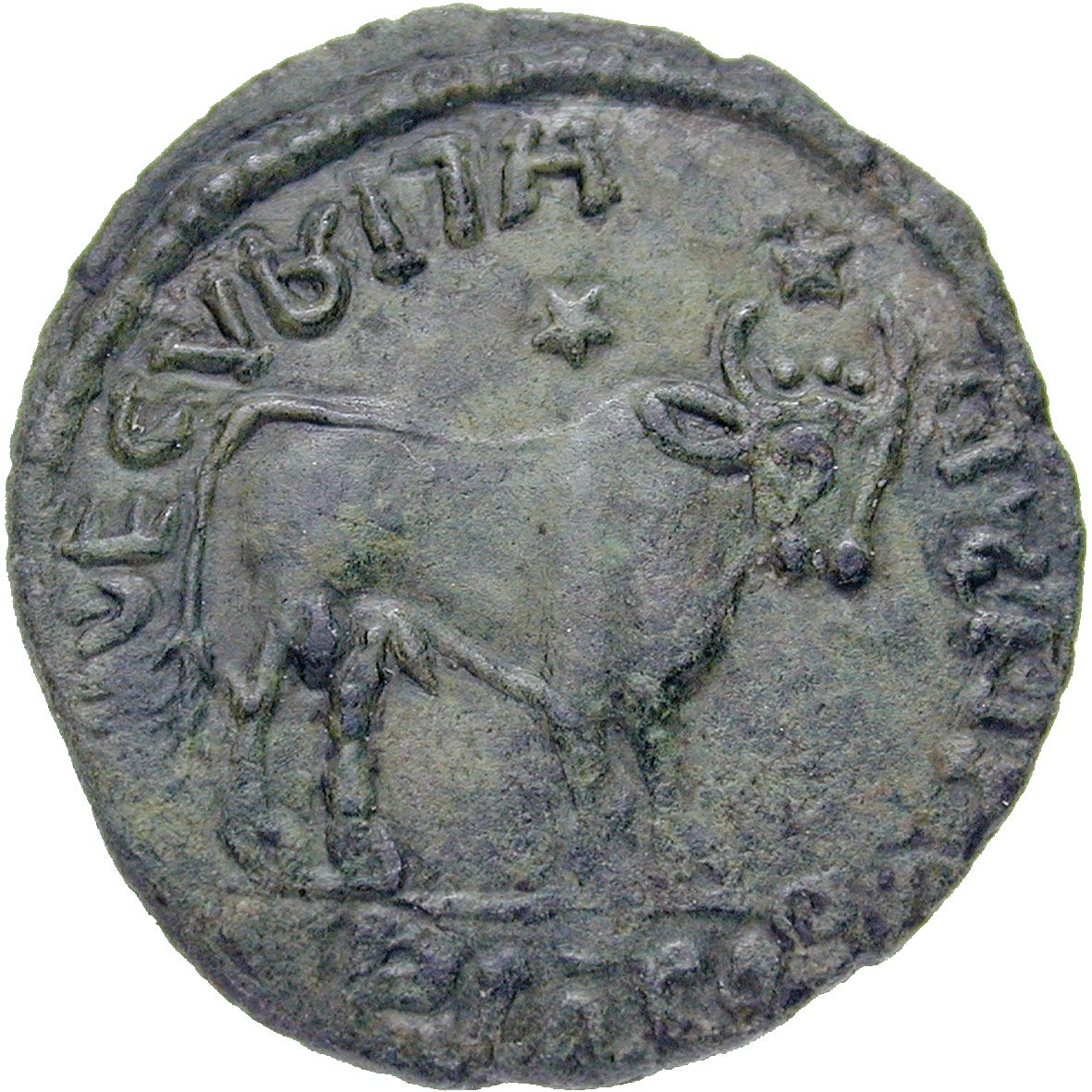 Römische Kaiserzeit, Bronze-Einheit, Imitation im Namen von Julian II.  (reverse)