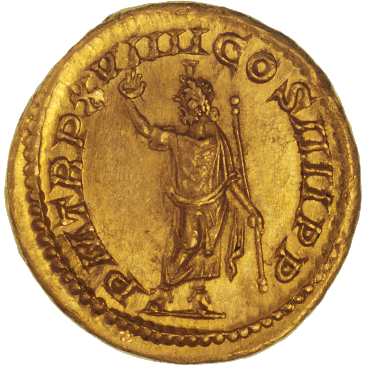 Römische Kaiserzeit, Caracalla, Aureus (reverse)