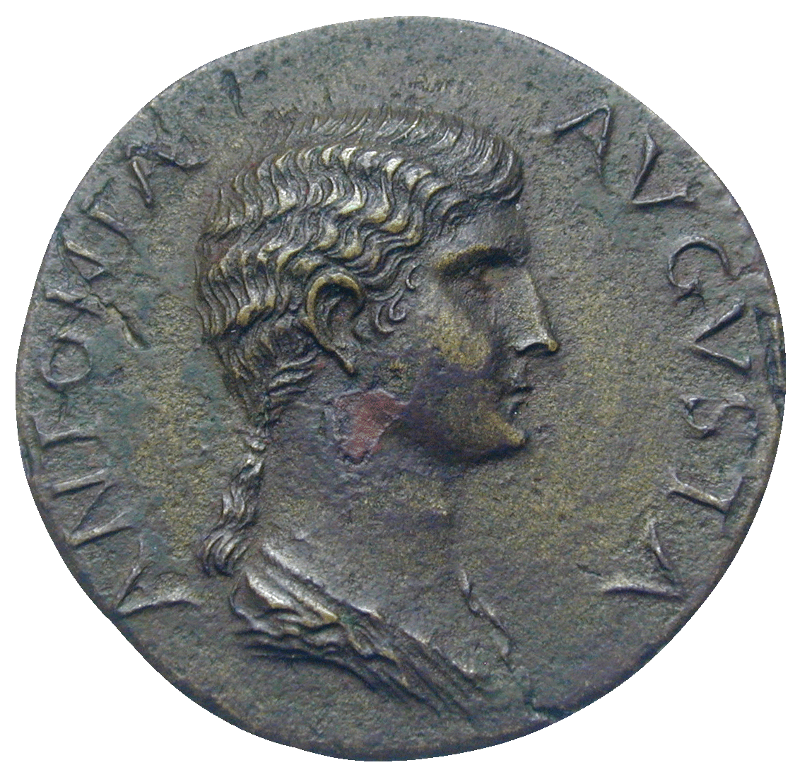Römische Kaiserzeit, Claudius für Antonia, Dupondius (obverse)