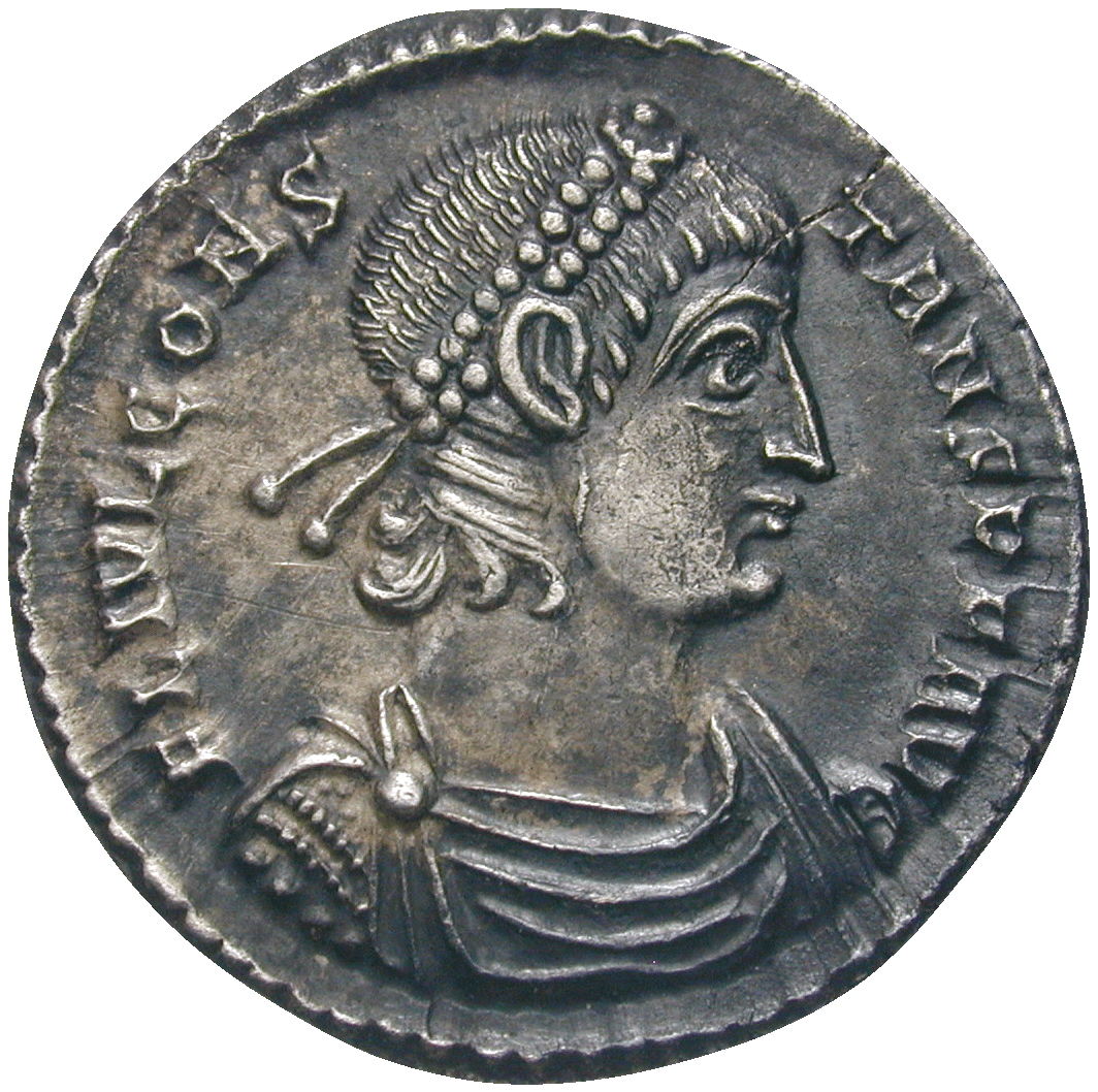 Römische Kaiserzeit, Constans, Siliqua (obverse)