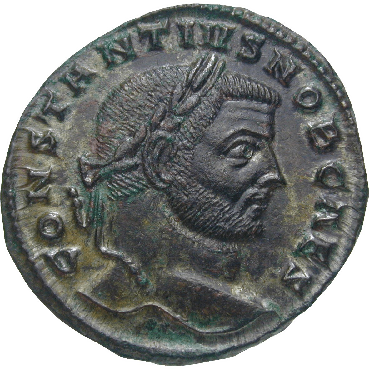 Römische Kaiserzeit, Constantius I. Chlorus als Cäsar, AE I (obverse)