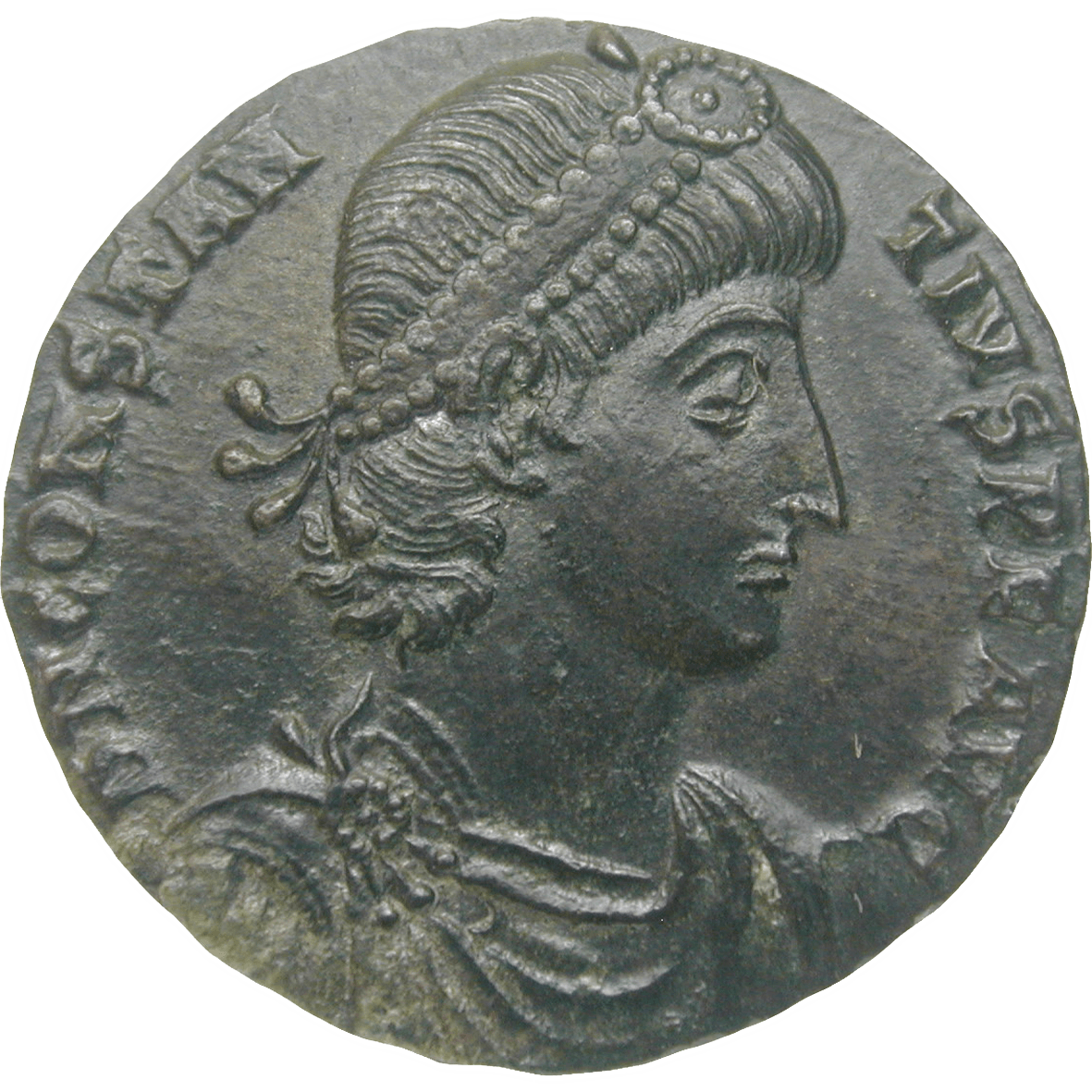 Römische Kaiserzeit, Contantius II, Maiorina (obverse)