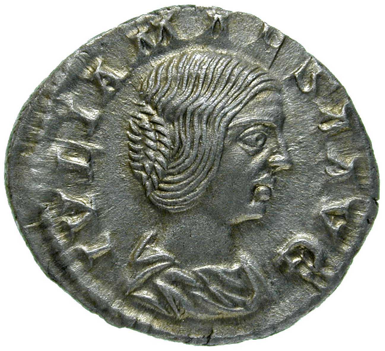 Römische Kaiserzeit, Elagabal für seine Grossmutter Julia Maesa, Denar (obverse)