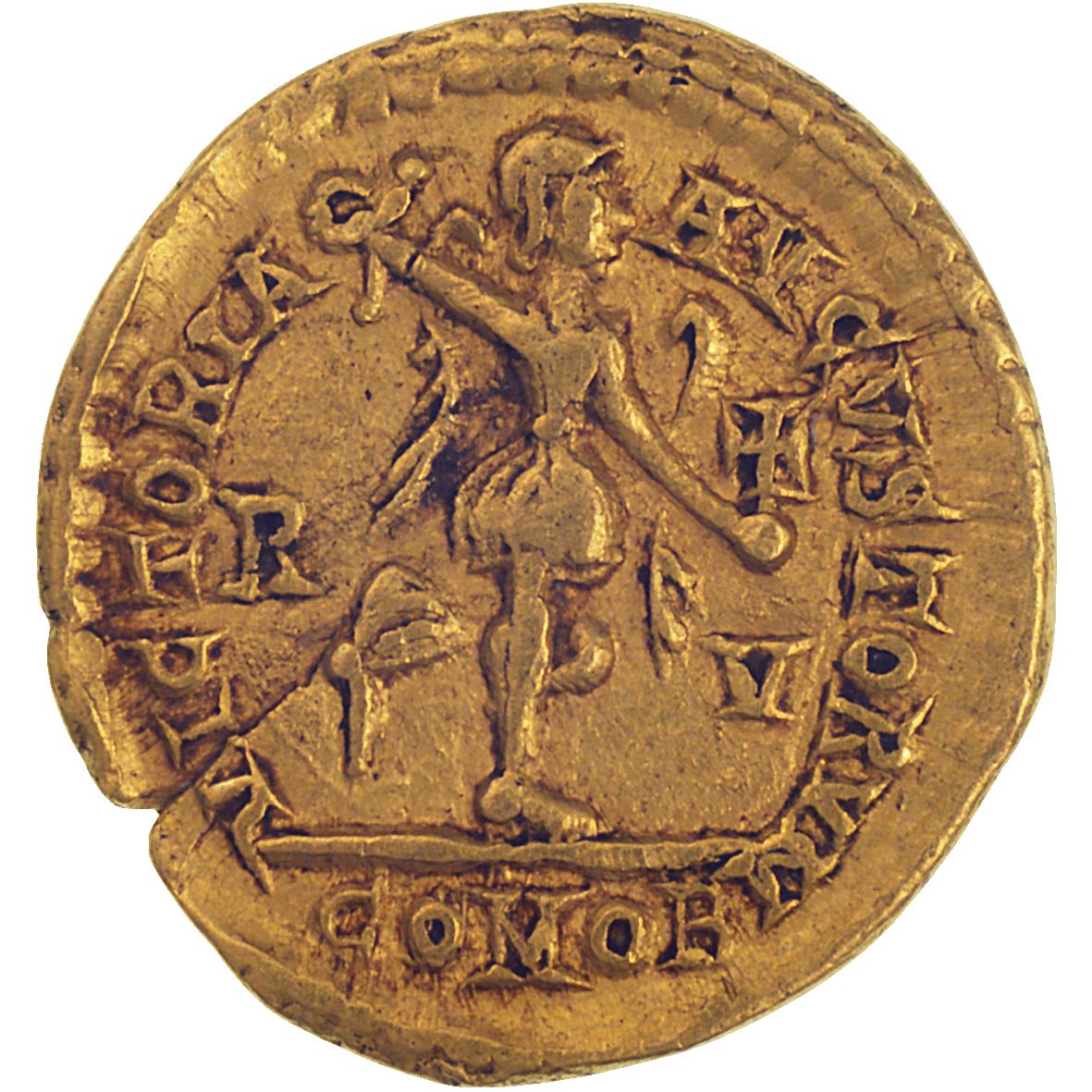Römische Kaiserzeit, Flavius Honorius, Tremissis (reverse)
