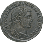 Römische Kaiserzeit, Galerius, Follis (obverse)