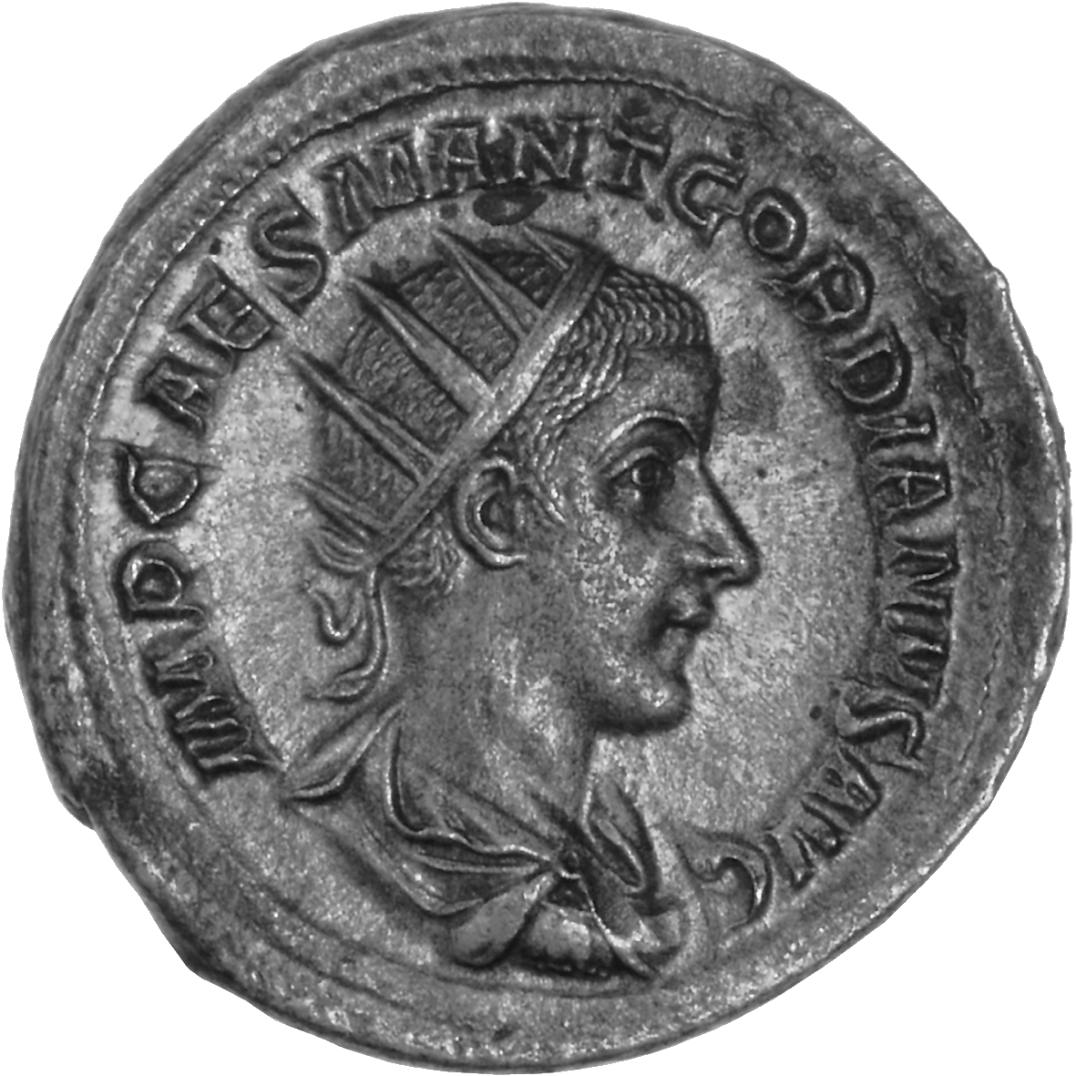 Römische Kaiserzeit, Gordianus III. Pius, Antoninian (obverse)