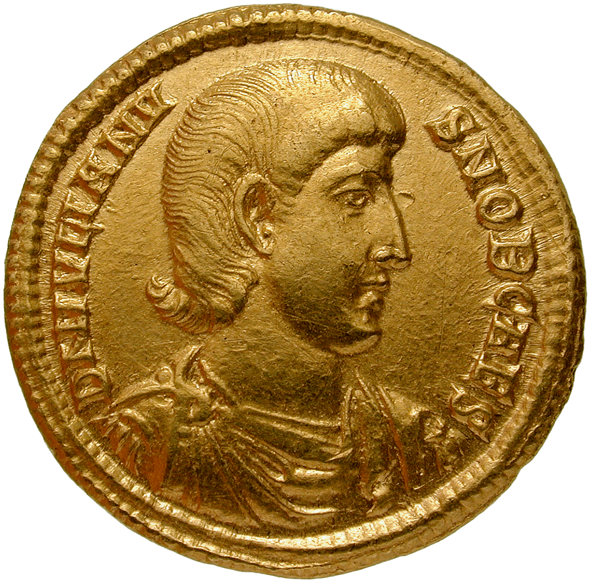 Römische Kaiserzeit, Julian Apostata als Cäsar, Solidus (obverse)
