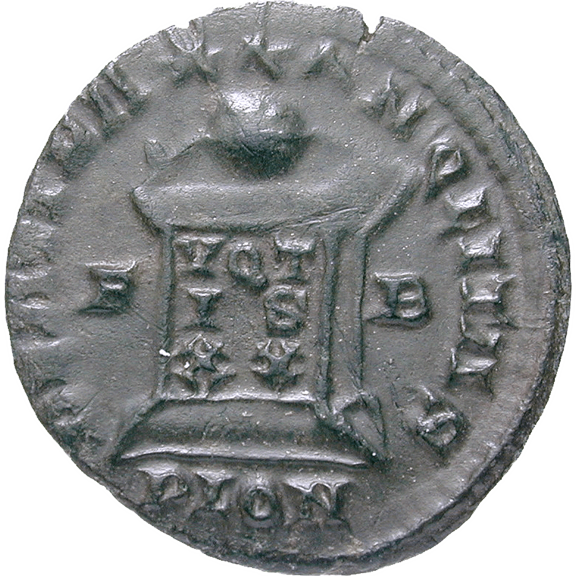Römische Kaiserzeit, Konstantin I. der Grosse für Crispus, Bronzemünze (reverse)