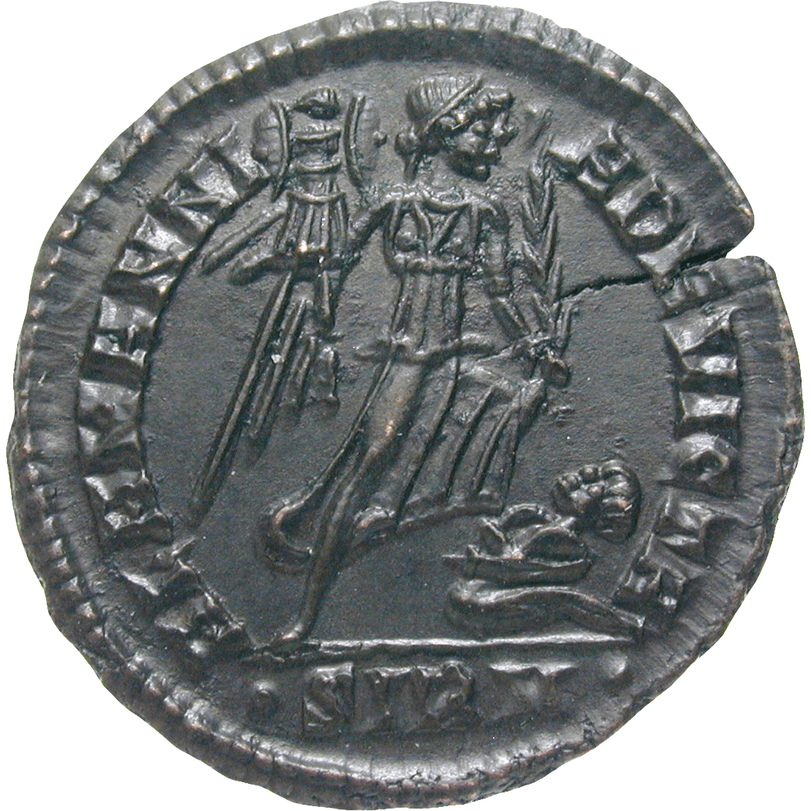 Römische Kaiserzeit, Konstantin II. als Cäsar, Bronzemünze (reverse)