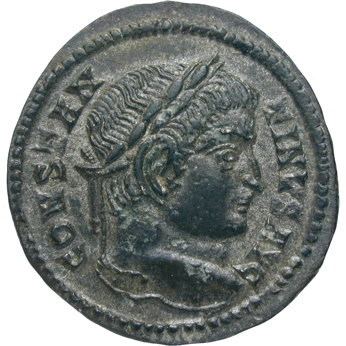 Römische Kaiserzeit, Konstantin der Grosse, Bronzemünze (obverse)