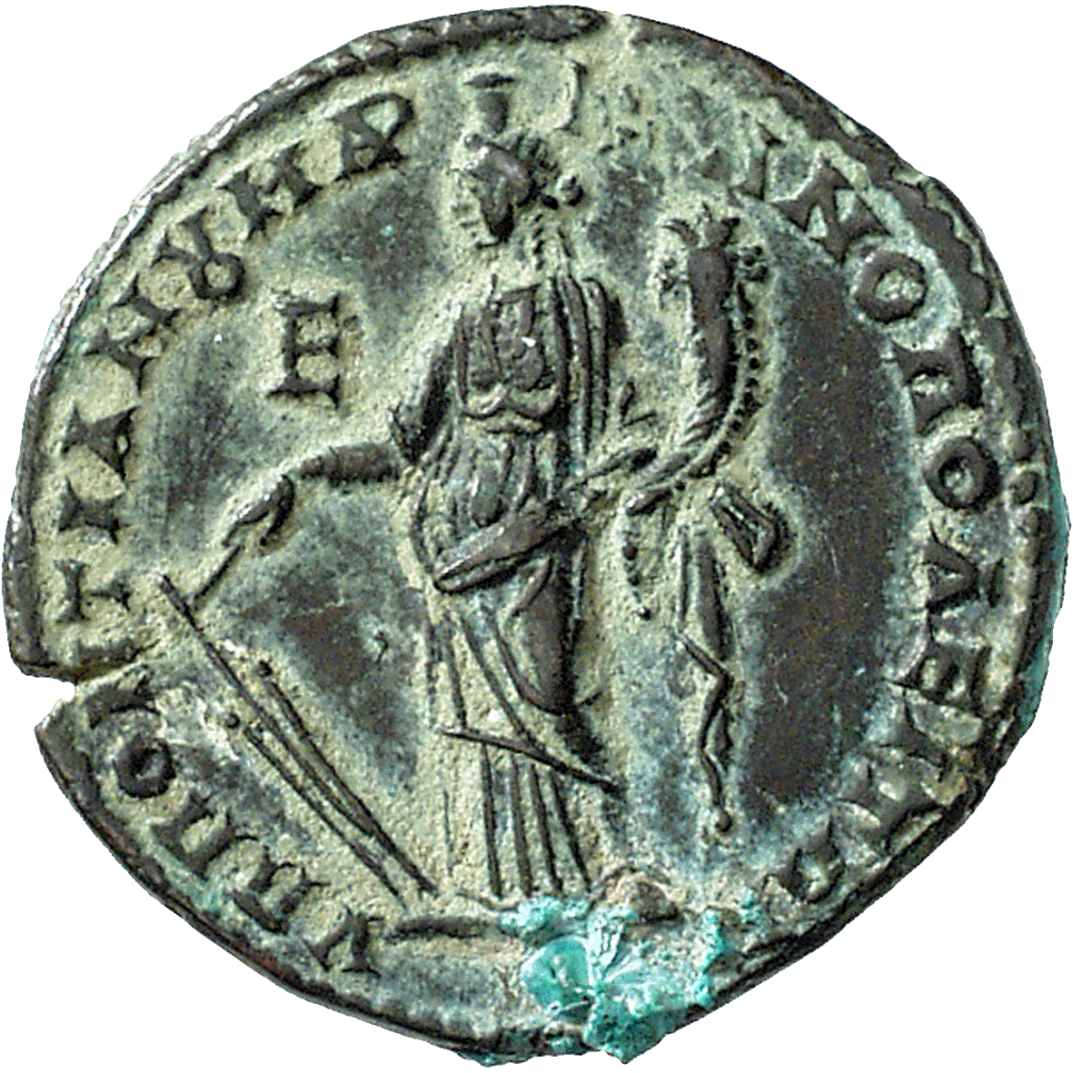 Römische Kaiserzeit, Macrinus und Diadumenian, Bronzemünze (reverse)