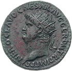Römische Kaiserzeit, Nero, Dupondius (obverse)