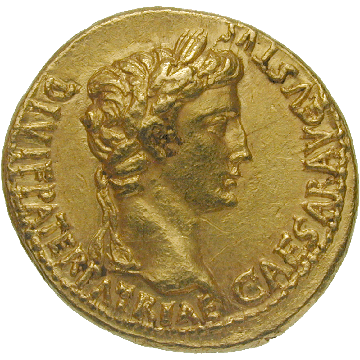 Römische Kaiserzeit, Octavian Augustus, Aureus (obverse)