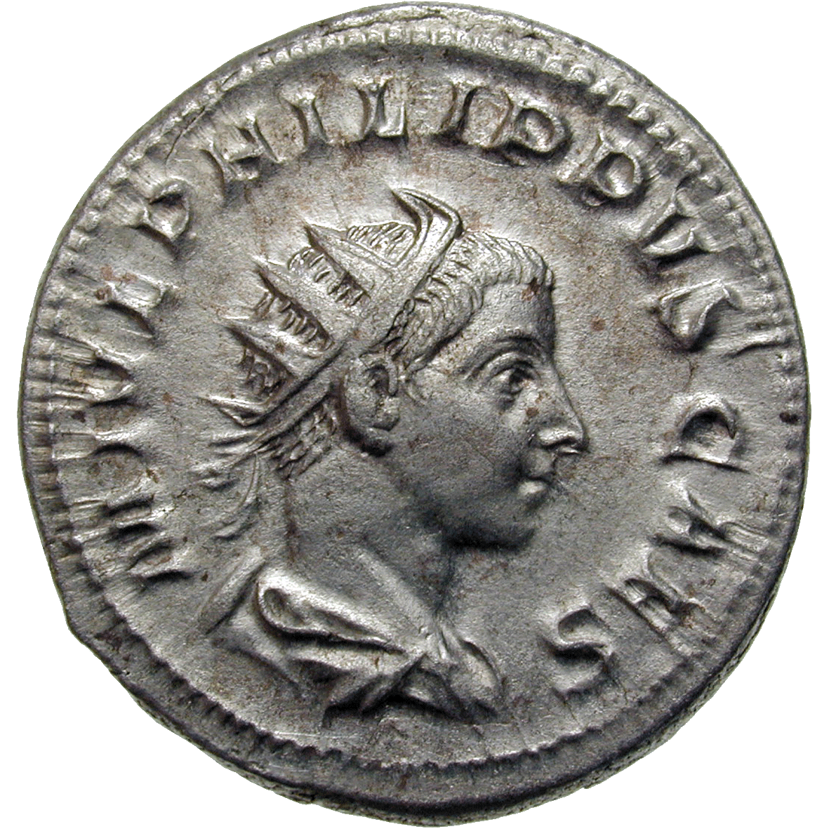 Römische Kaiserzeit, Philippus II. als Cäsar, Antoninian (obverse)