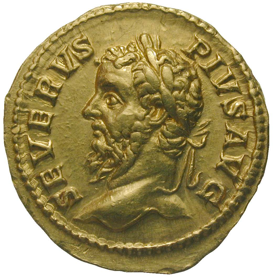 Römische Kaiserzeit, Septimius Severus, Aureus (obverse)