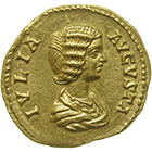 Römische Kaiserzeit, Septimius Severus für seine Gattin Julia Domna, Aureus (obverse)