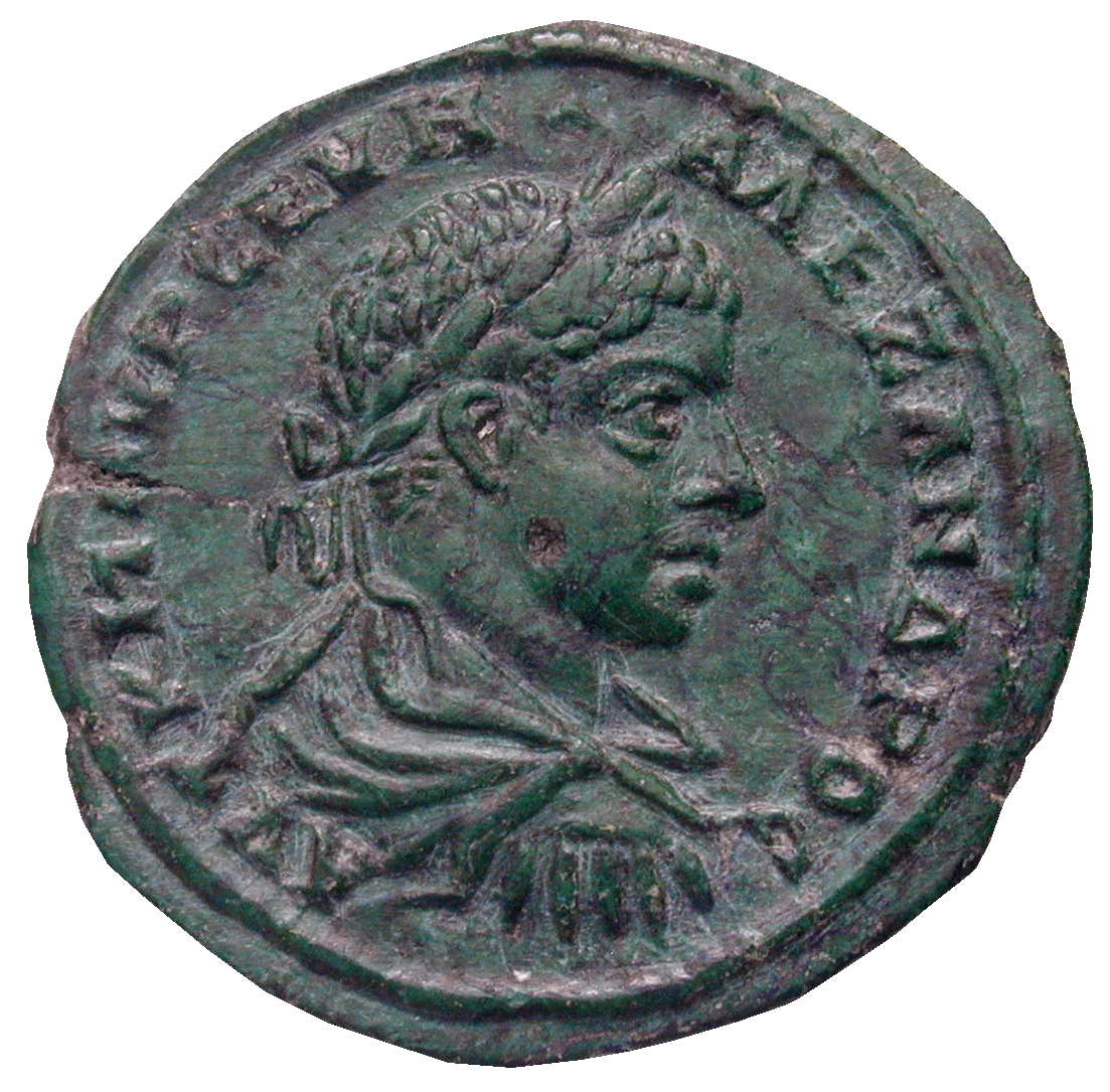 Römische Kaiserzeit, Severus Alexander, Bronzemünze (obverse)